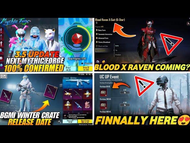 BGMI NEXT MYTHIC FORGE|M416 GLACIER FREE TRICK| NEXT UC UP EVENT BGMI/PUBGM |BLOODxRAVEEN X-SUIT