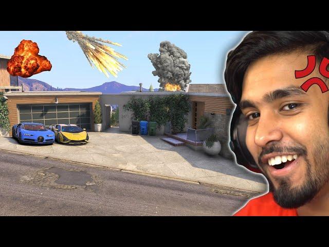 DESTROYING FRANKLIN HOUSE IN GTA 5 - TECHNO GAMERZ