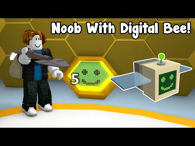 Noob With Digital Bee! Made 500M Honey - Bee Swarm Simulator Roblox