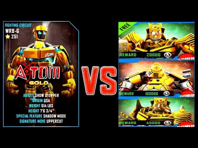 Real Steel WRB ATOM GOLD VS SUMMER GAMES 2016 ROBOTS Series Fights NEW ROBOT (Живая Сталь)