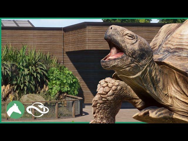 Building an AFRICAN SPURRED TORTOISE Habitat in the Elm Hill City Zoo! | Planet Zoo