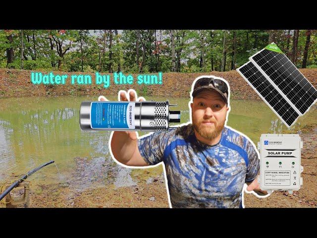 Solar pump! water from a deep well to pond EASILY! (eco-worthy)