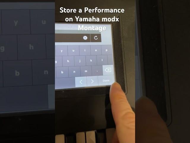 Store a Performance on the Yamaha modx montage