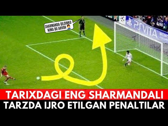 ENG SHARMANDALI VA ENG KULGULI TARZDA IJRO ETILGAN 10-TA PENALTI YOHUD TARIXDAGI AXMOQONA PENALTILAR