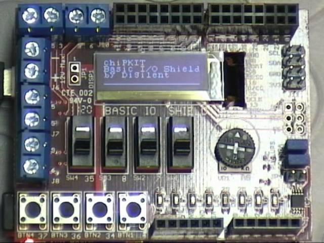 chipKIT Uno32™ Basic I/O Shield™ - OLED demo