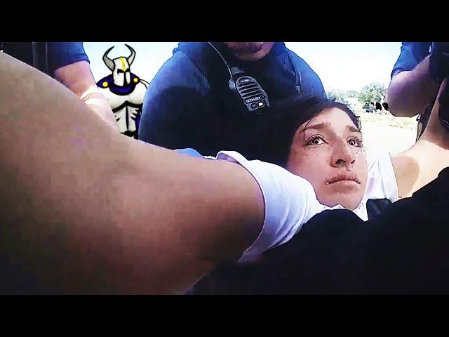 Feral Karen Strips, Spits then Bites Officer