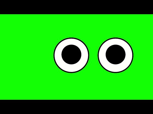 Green Screen Animation Eyes To Chroma Key Effect - Free Video Sample