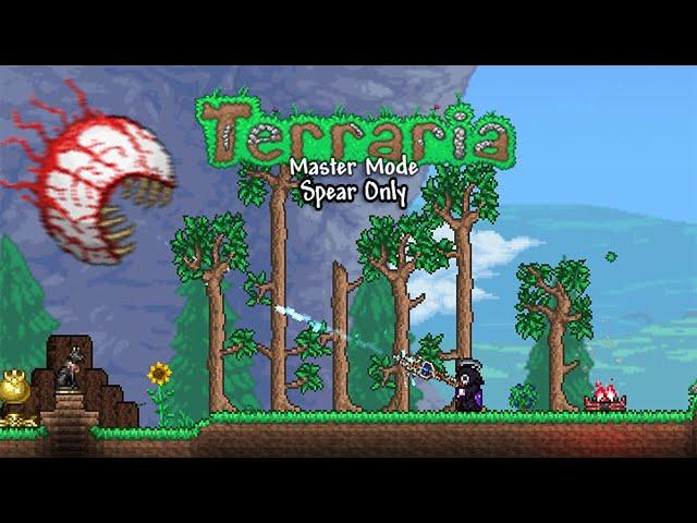 I beat Terraria Master Mode Using only Spears