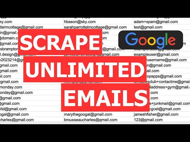 How to Scrape Unlimited Emails from Google for Cold Email Marketing | Google Data Scraping