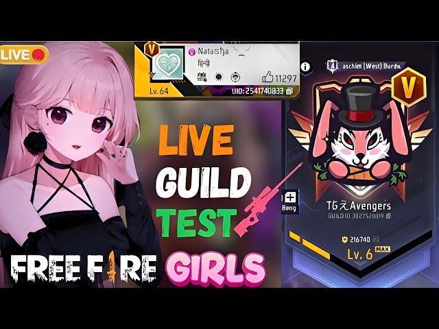 SAKSHI IS LIVE  1 VS 2 GUILD TEST LIVE | Girl ff live stream|