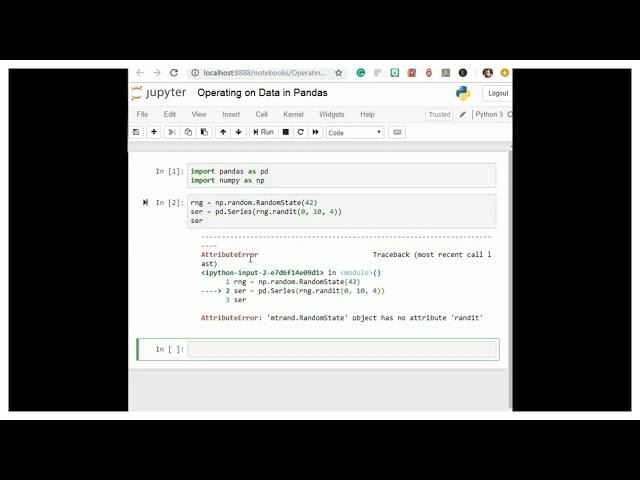 Operating on Data in Pandas || Python Tutorial || Pandas|| Data Science || Machine Learning