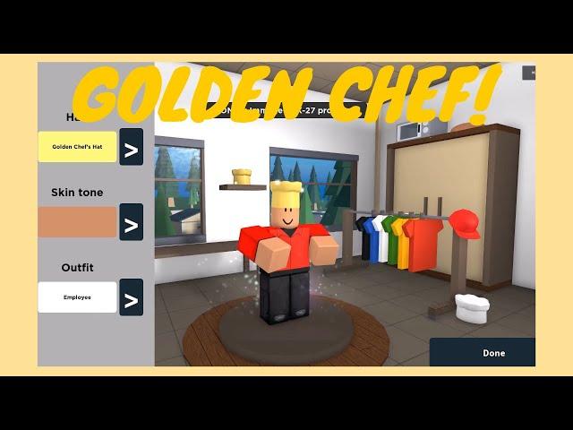 Getting the Golden Chef Badge! 300 Money! | Roblox Cook Burgers