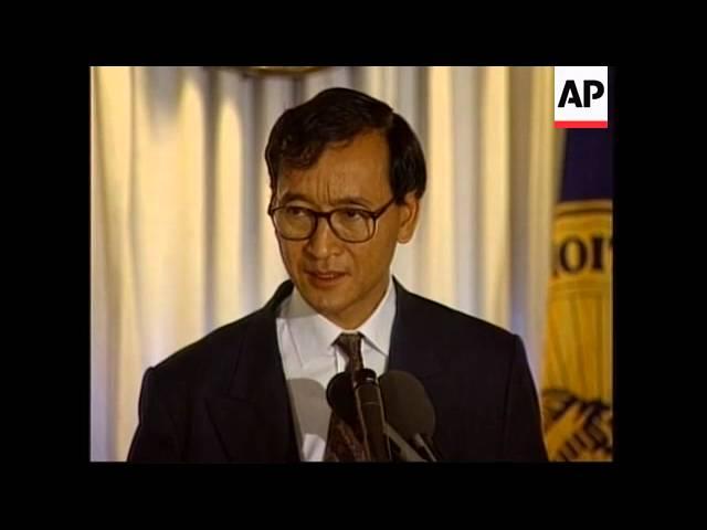 USA: CAMBODIAN OPPOSITION LEADER SAM RAINSY VISIT