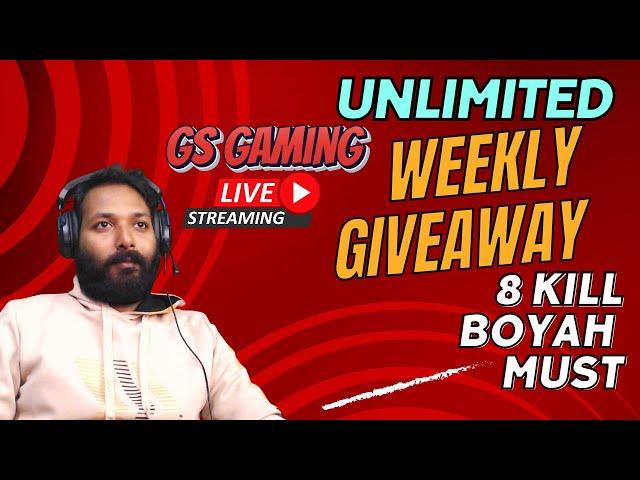 FREE FIRE LIVE GIVEAWAY FOR BOYAH  WITH GS GAMING   #freefire #shorts #video