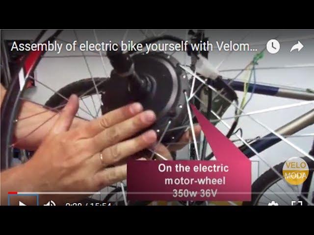 Assembly of electric bike yourself with Velomoda. Motor-wheel, battery, controller for bicycle