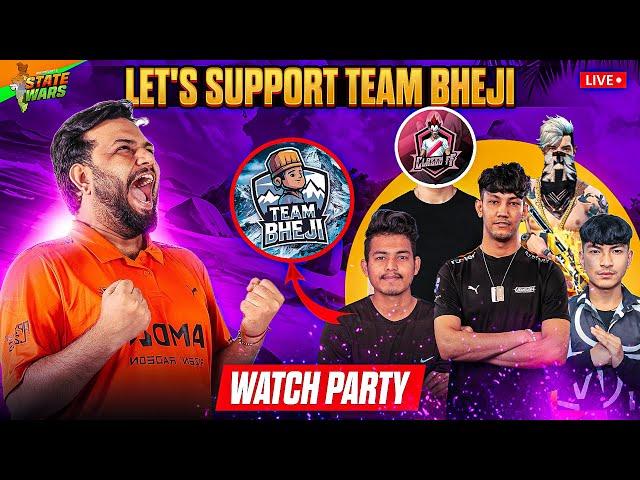 WATCH PARTY - TEAM BHEJI VS RAJASTHAN - CHALO AJ SUPPORT KARE - #ff #tournament #freefirelive