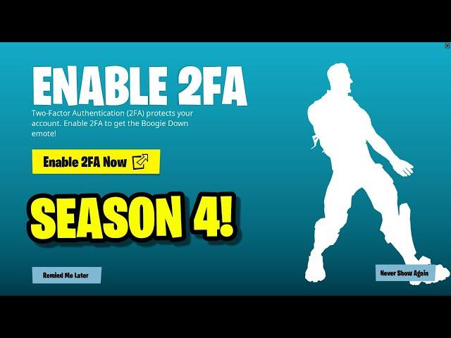 HOW TO ENABLE 2FA IN FORTNITE SEASON 4! (EASY METHOD)