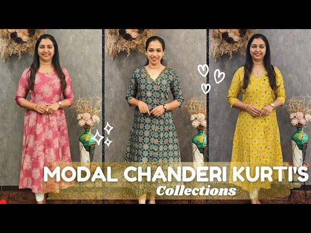 Fashion Meets Comfort: Modal Chanderi Kurtis + Free Shipping  || 𝐆𝐋𝐈𝐓𝐙𝐈𝐍𝐃𝐈𝐀 FASHIONS 