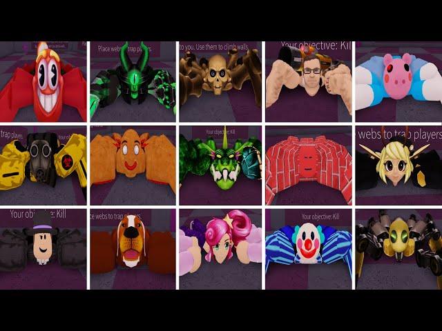 ROBLOX PIGGY SPIDER ALL CHARACTERS