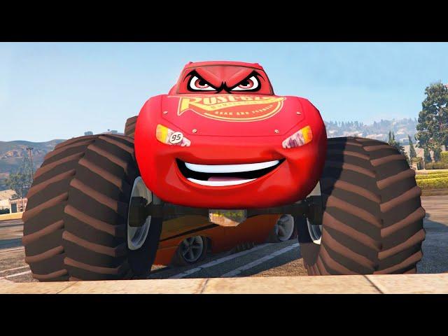 LIGHTNING MCQUEEN MONSTER TRUCK / GTA 5 Cars 3 Mods