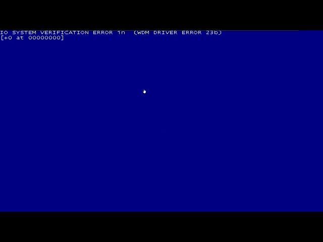 Strange Windows XP BSOD (IO SYSTEM VERIFICATION ERROR)