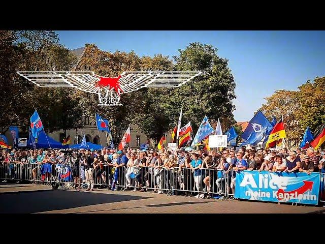 Wahlkampfabschluss  der AfD-Thüringen in Erfurt mit Alice Weidel und Landolf Ladig