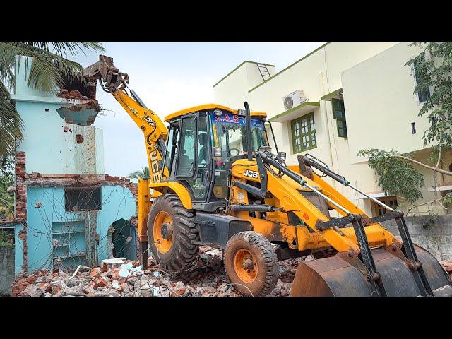 JCB 3DX Breaker Going to New House Demolition for Build New Big House in Nellai | Jcb video