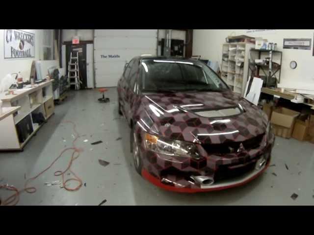 Black Box Rally Evo car wrap time lapse by Unlimited Signs