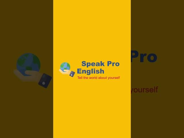 Welcome to Speak Pro English