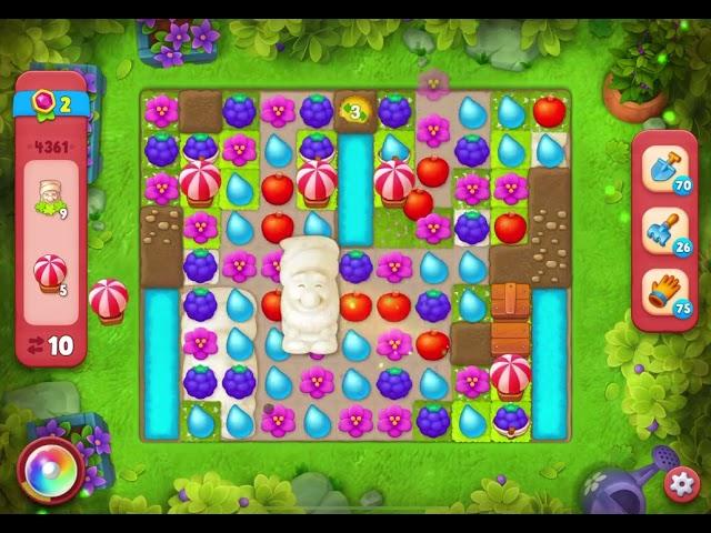 GardenScapes Level 4361 no boosters (15 moves)