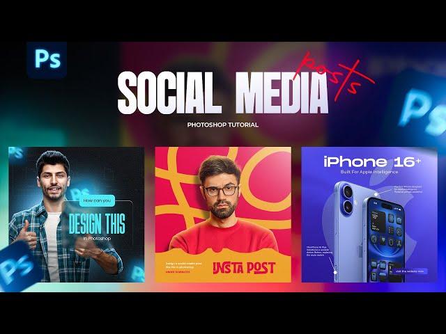 Design Social Media Post Under 10 Minutes | Photoshop Tutorial