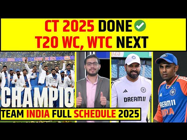 CT DONE, MISSION T20 WC, WTC 2027 STARTS, TEAM INDIA UPCOMING SCHEDULE DETAILS