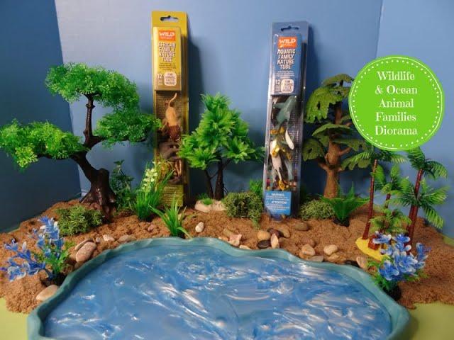 Wild Republic Animal Families Tubes - Wildlife & Ocean Animals Small World Diorama