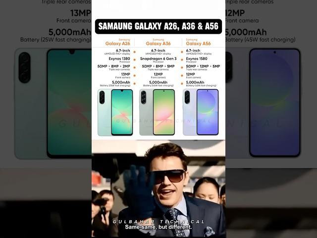 Samsung A26 vs Samsung A36 vs Samsung A56 – The Real ‘Find the Difference’ Game! 