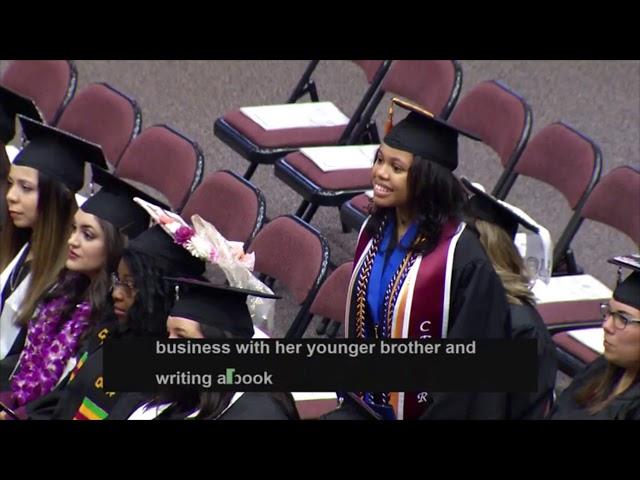 Haley Taylor Schlitz Graduation Recognition By TWU Chancellor Feyten