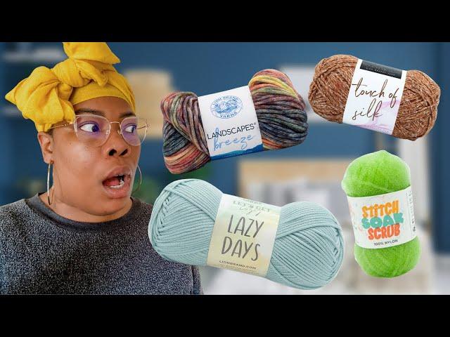 YARN SNOB REVIEWS | Lion Brand Test Yarns from JOANN [I HOPE THEY KEEP THESE ONES!] | TL YARN CRAFTS