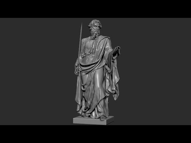 Zbrush 2018 - Sculpting Saint Paul St. Peter Basilica - Timelapse