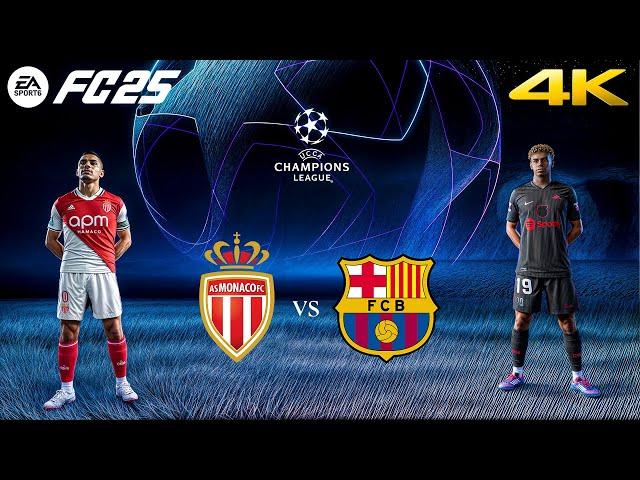 FC 24 - Monaco vs. Barcelona | UEFA Champions League | 4K