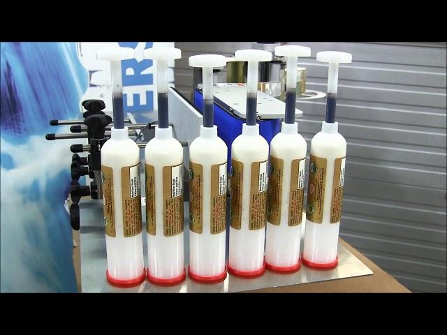 JDA-Caulking Tube Labeling Machine , Labeler Machine for Adhesive Cartridge USA Canada