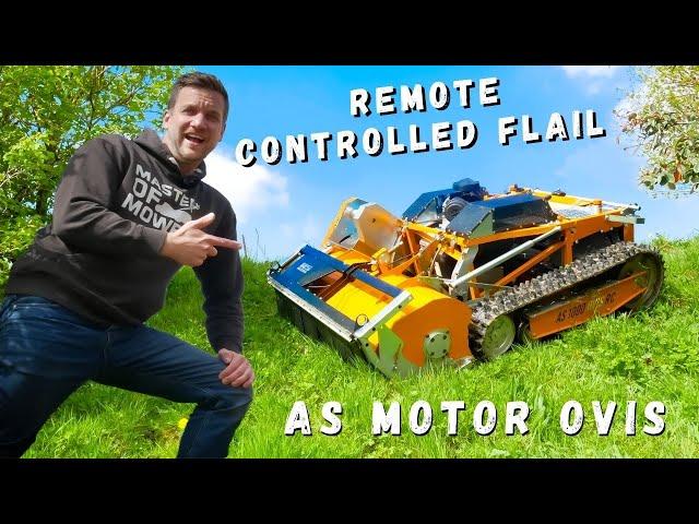 Remote Controlled Flail Mower on Tracks - The OVIS from AS Motor