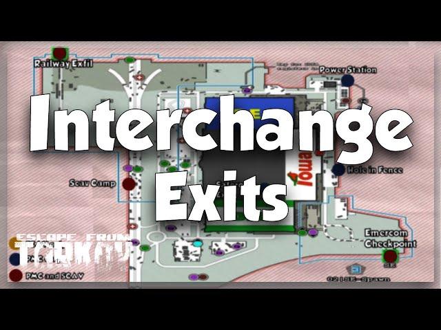 NEW INTERCHANGE EXIT MAP- All PMC and SCAV Exits with Map - Escape from Tarkov