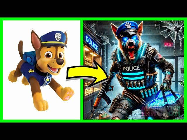 Paw Patrol as Zombie Cyberpunks Robbers | Ai Animation Kingdom 2