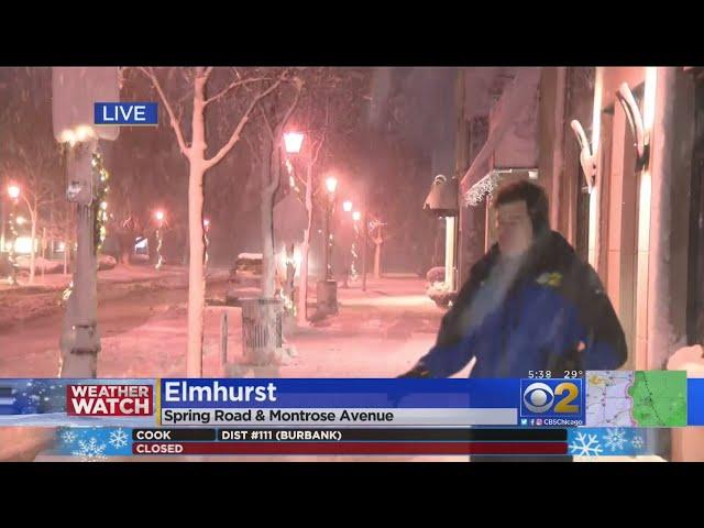 Snowy Conditions In Elmhurst