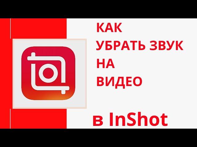 Как удалить звук из видео в InShot