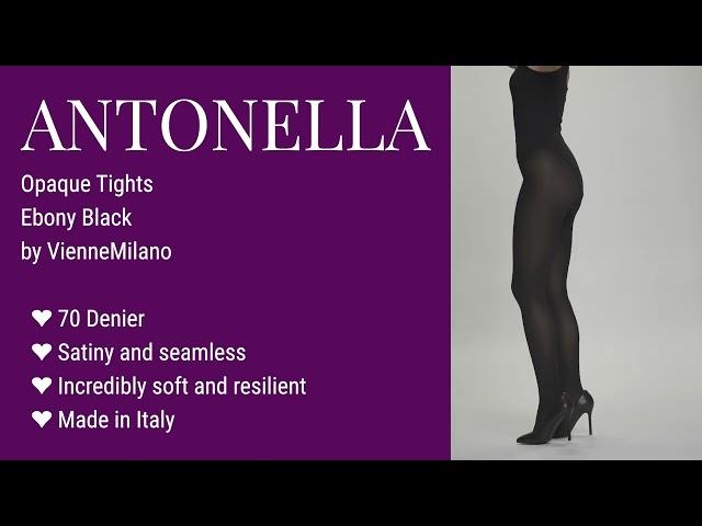 Opaque Tights Pantyhose in Black