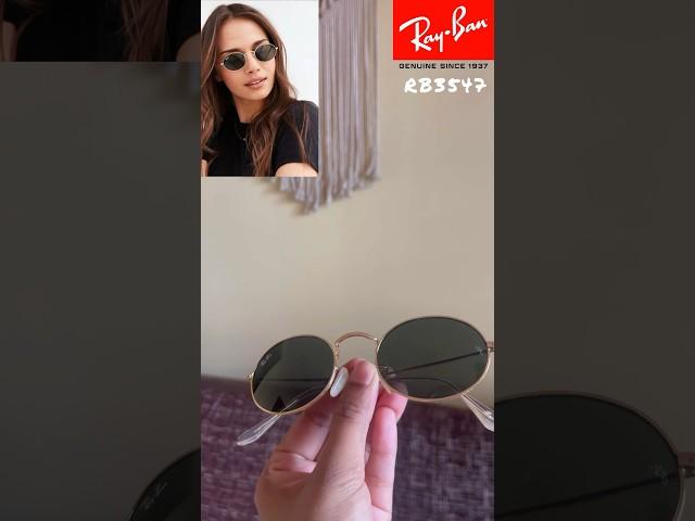 Ray-Ban Oval Sunglasses - RB3547 GOLD#sunglasses #rayban #unboxing #reels #youtubeshorts #shorts