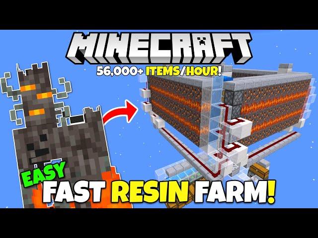 Minecraft FAST Resin Farm Tutorial! 56,900+ Resin/Hour! Minecraft Bedrock Edition Tutorial