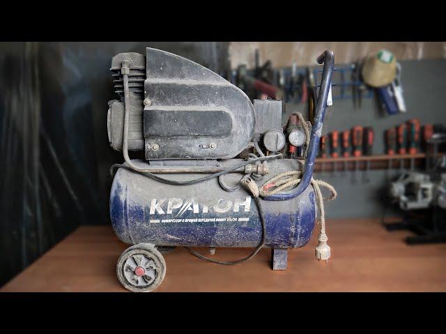 Реставрация воздушного компрессора. Air compressor restoration! КРАТОН HOBBY 175/24. Besonoff.