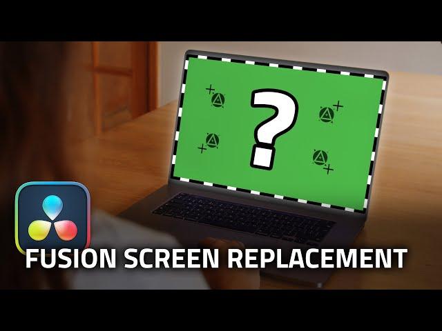 Screen Replacement with FUSION Planar Tracker - Davinci Resolve 18.5 TUTORIAL