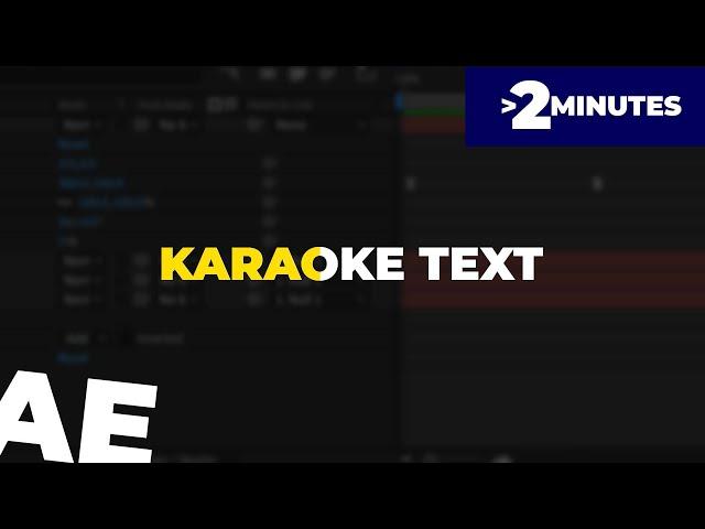 Karaoke Text Animation in Adobe After Effects (2 Minute Tutorial)